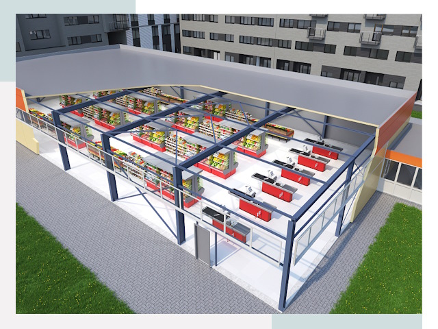 Строительство магазинов в Волжский от 608 руб. за м²